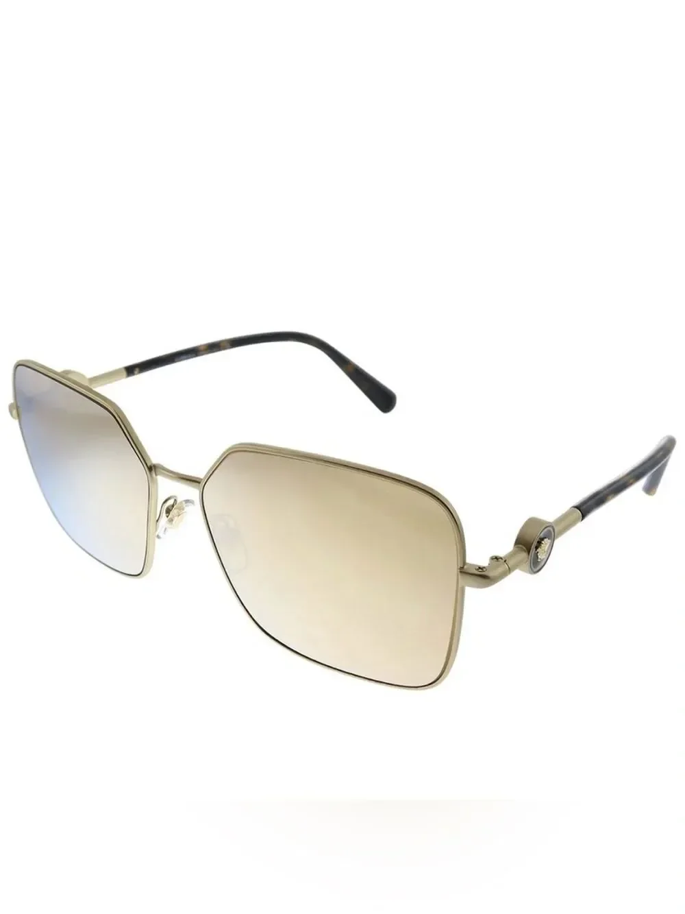 Versace Gold Frame Sunglasses with Brown Gradient Lenses